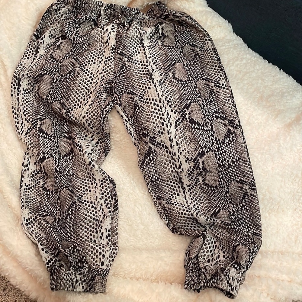 Les Soeurs animal print jogger